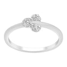 LADIES RING 0.10CT ROUND DIAMOND 10K WHITE GOLD