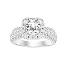 LADIES RING 1.00CT ROUND DIAMOND 14K WHITE GOLD