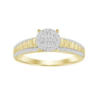 LADIES RING 0.25CT ROUND DIAMOND 10K YELLOW GOLD