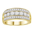 LADIES BAND 1.00CT ROUND DIAMOND 14K YELLOW GOLD (SI QUALITY)