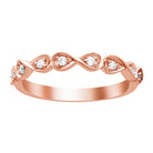 LADIES BAND 0.11CT ROUND DIAMOND 14K ROSE GOLD