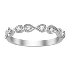 LADIES BAND 0.11CT ROUND DIAMOND 14K WHITE GOLD