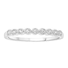 LADIES STACKABLE BAND 0.11CT ROUND DIAMOND 14K WHITE GOLD